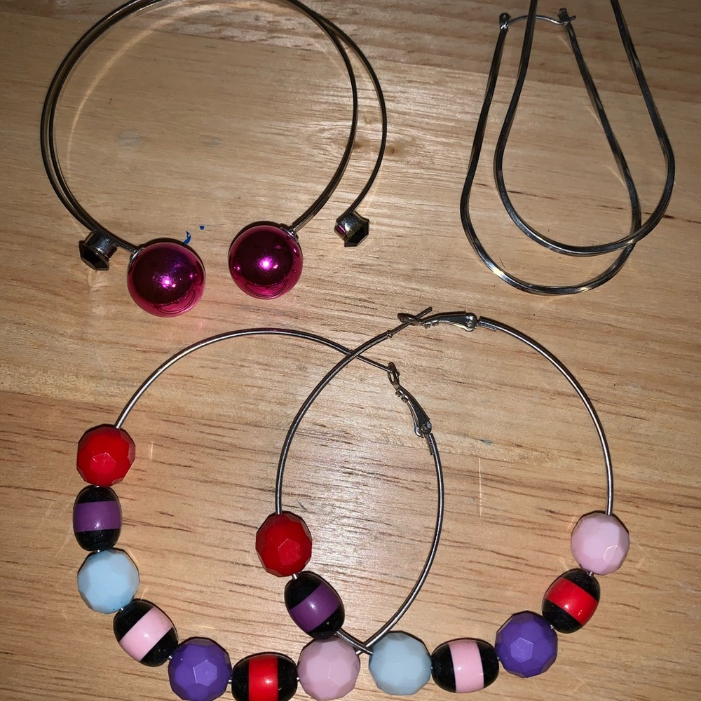3 sets of earrings